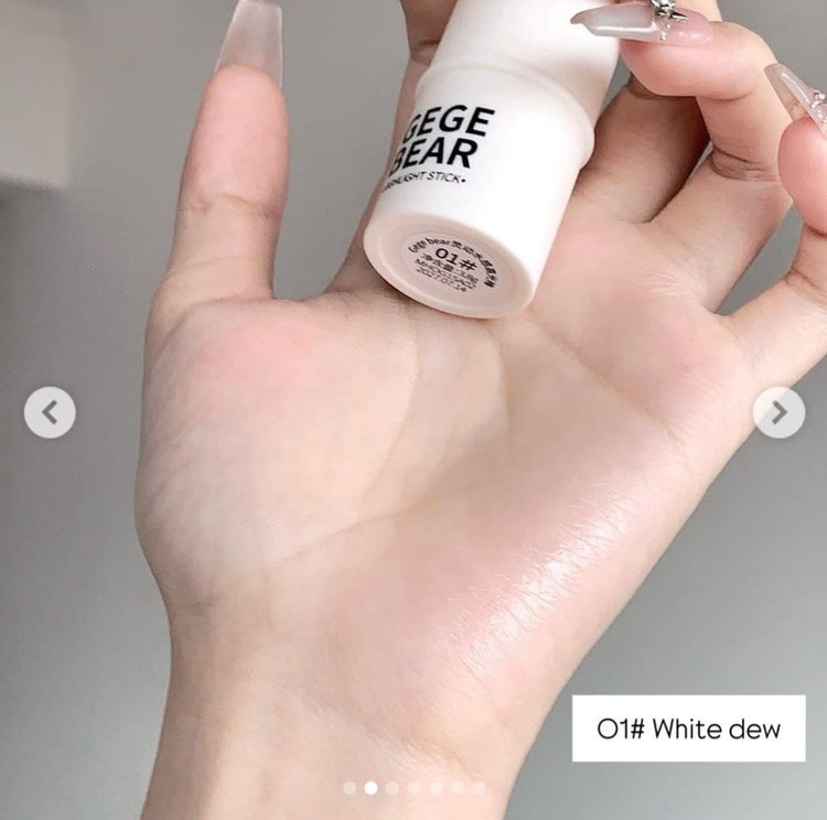 هایلایتر شبنم سفید کره ای رنگبندی و تست