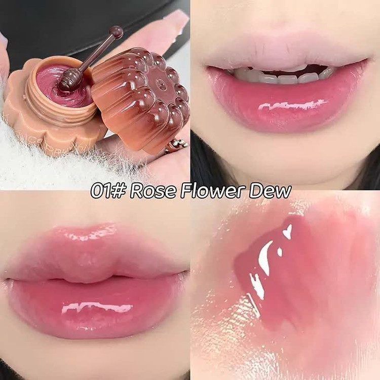 لیپ گلاس پاییزی اصل کاپوینی cappuvini طرح پودینگ